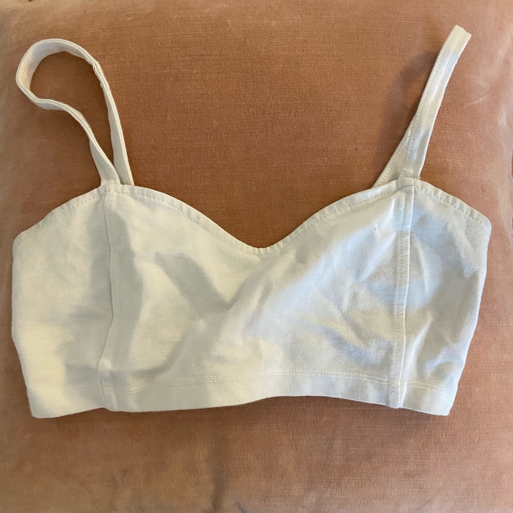 White Brandy Melville Caged Bralette